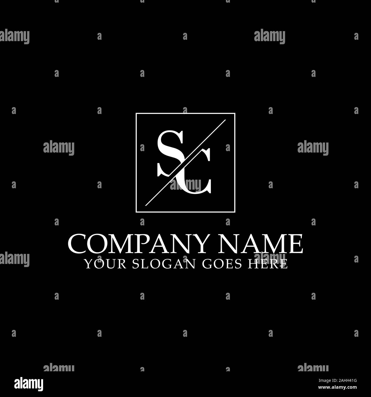 Lettera S disegni logo, quadrato disegni logo idea Illustrazione Vettoriale