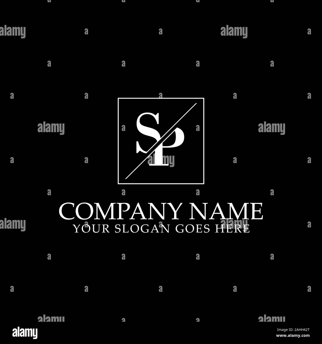 Lettera S disegni logo, quadrato disegni logo idea Illustrazione Vettoriale