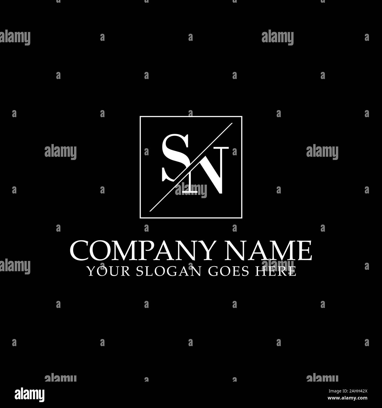 Lettera S disegni logo, quadrato disegni logo idea Illustrazione Vettoriale