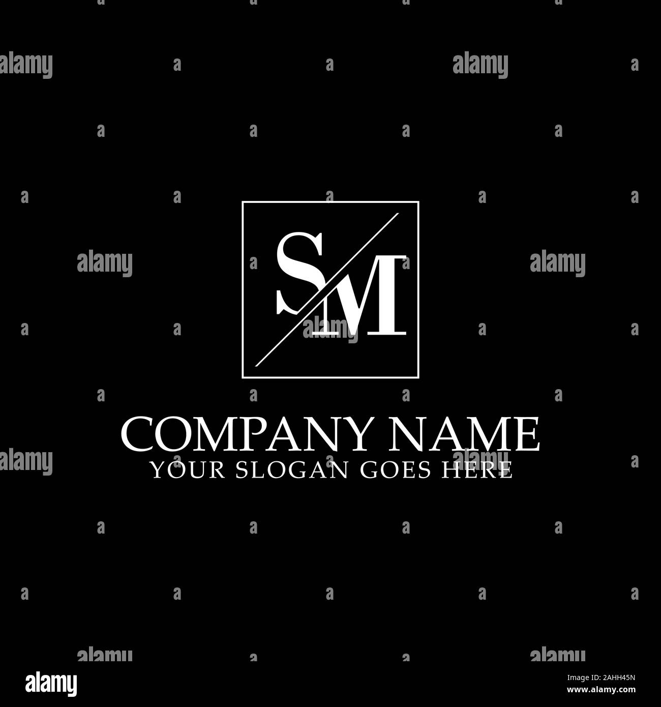 Lettera S disegni logo, quadrato disegni logo idea Illustrazione Vettoriale