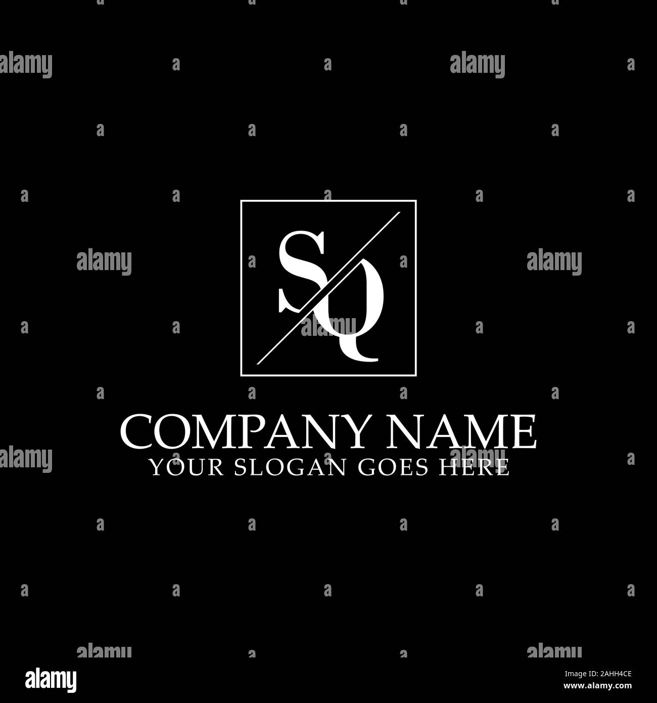 Lettera S disegni logo, quadrato disegni logo idea Illustrazione Vettoriale