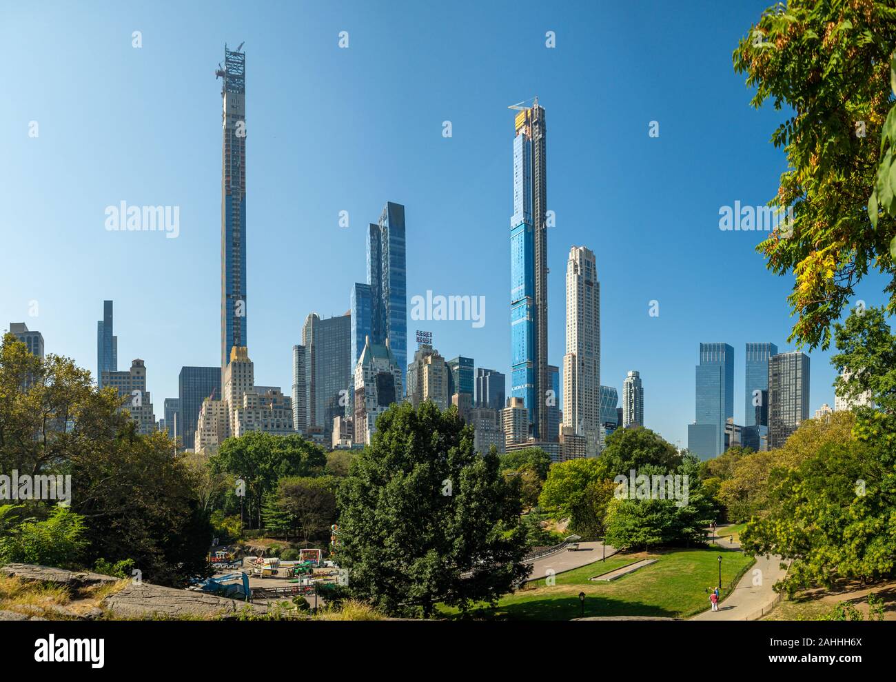 Manhattan, New York, Stati Uniti : [ Central park, Midtown Manhattan, Bethesda centro commerciale panorama fontana ] Foto Stock