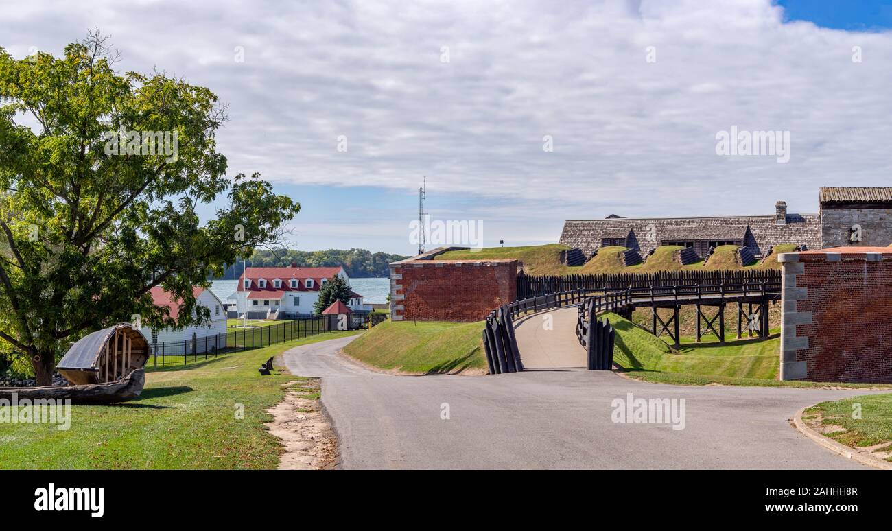 Fort Niagara, nello Stato di New York, Stati Uniti d'America : [ stato parco e museo storico sito, britannica e francese fortificazione ] Foto Stock