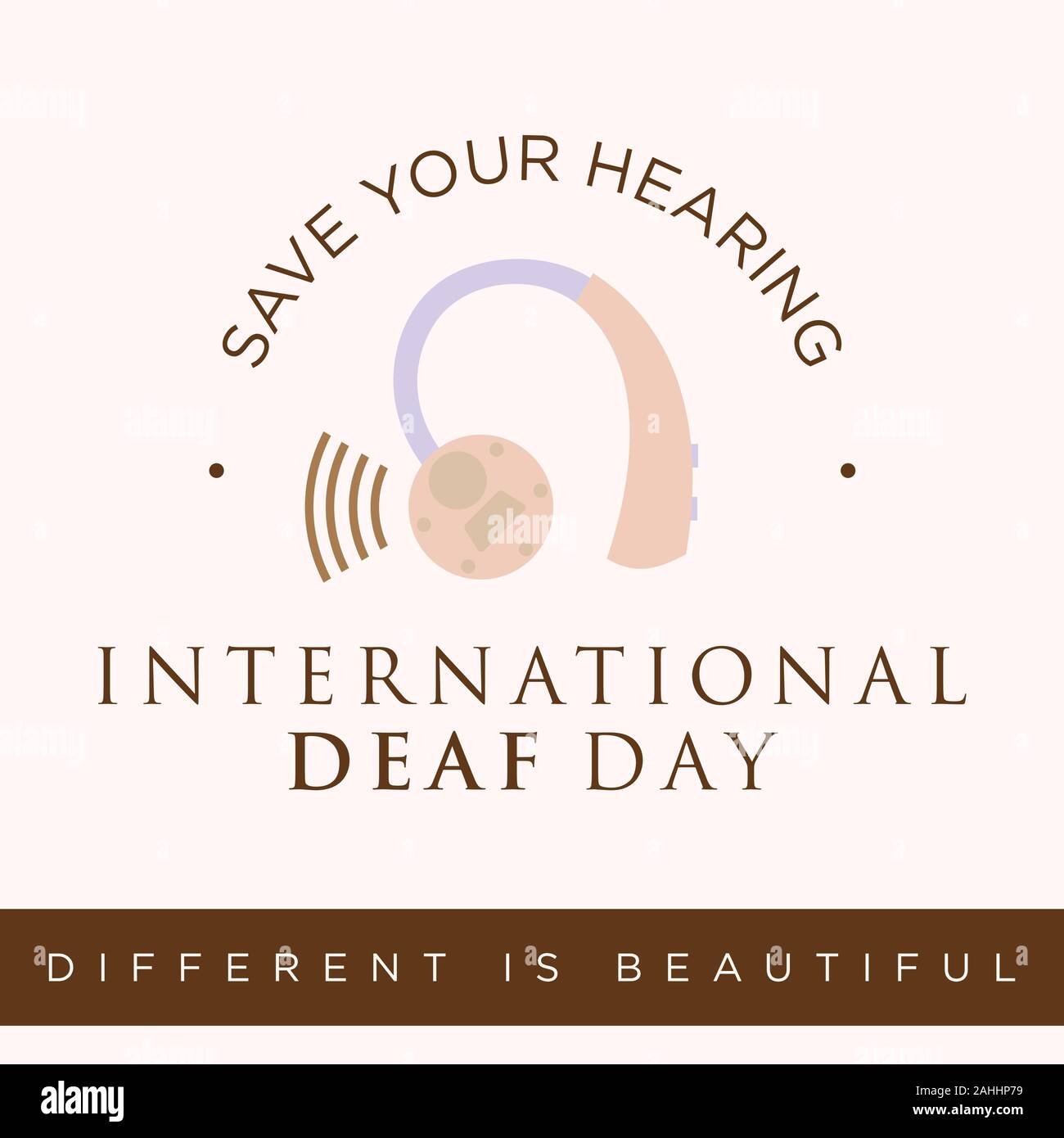 Preventivo per International Deaf giorno Emblema concetto dello sfondo. Vacanze in tutto il mondo dei sordi al giorno. Illustrazione vettoriale EPS.EPS 8.10 Illustrazione Vettoriale