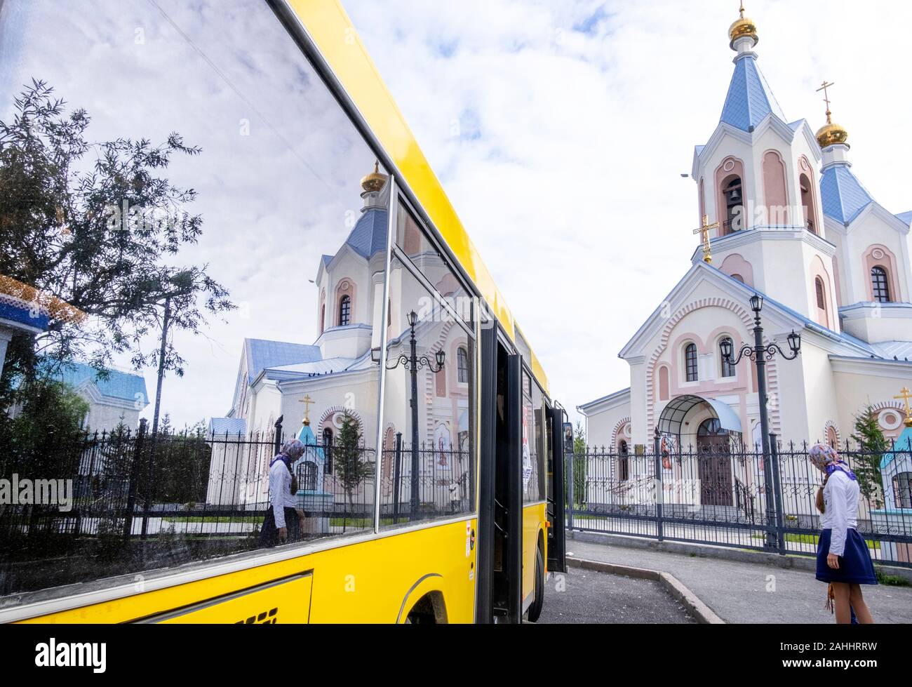 Chiesa dei Santi Apostoli Pietro e Paolo,.Salekhard, Russia Foto Stock
