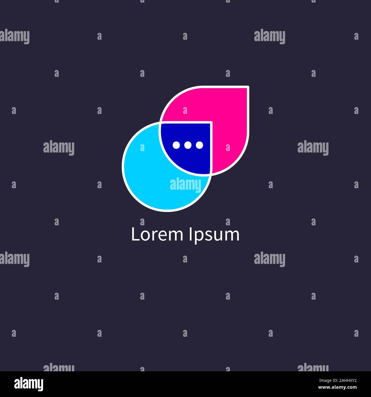 Discorso bolla icona, simbolo di dialogo, parlare, parlare, logo chat, messaggi di testo, piatto vector graphic design di colore Illustrazione Vettoriale
