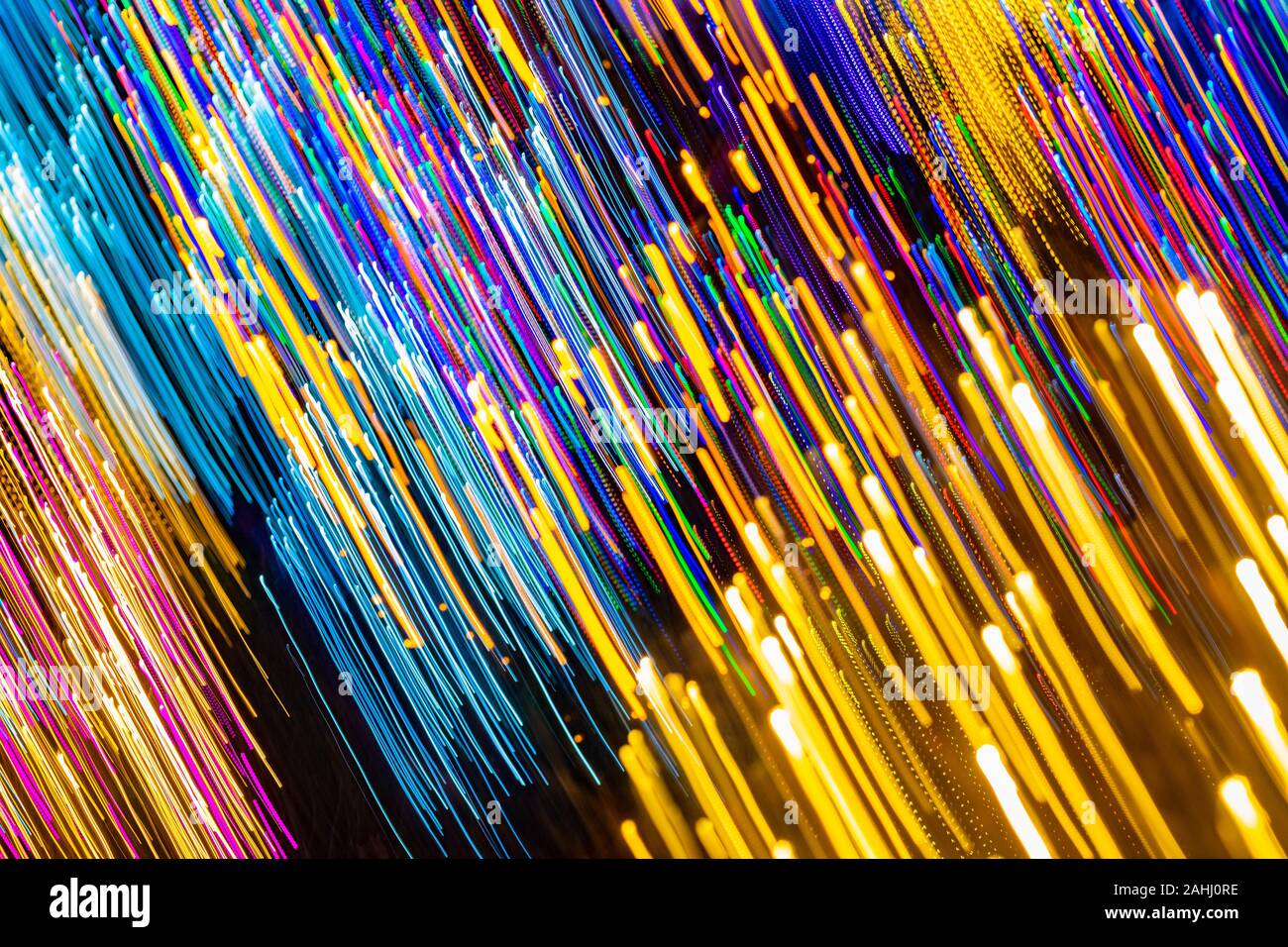 Configurazione astratta colorate luci di Natale Foto Stock