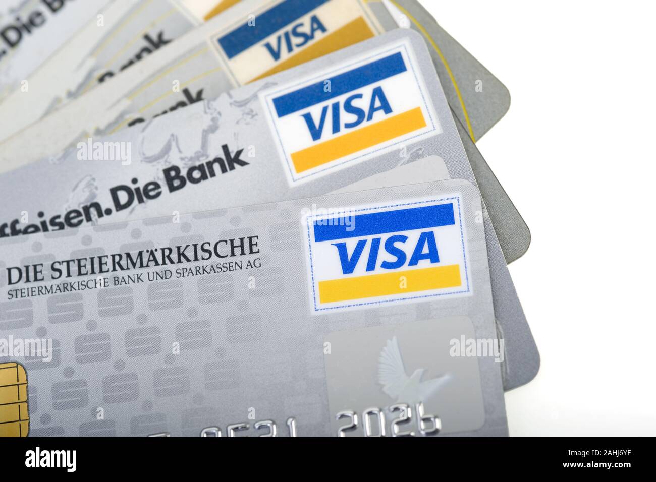 Carta di Credito Visa, Visa Card, Karten Kreditkarten, Visa, Foto Stock