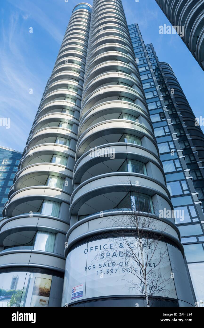 Foster + Partners Corniche lo sviluppo a Albert Embankment, London, Regno Unito Foto Stock