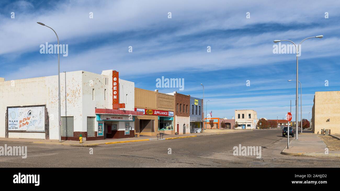 Storico Teatro Odeon a 123 s seconda strada nel centro cittadino di Tucumcari, Nuovo Messico Foto Stock