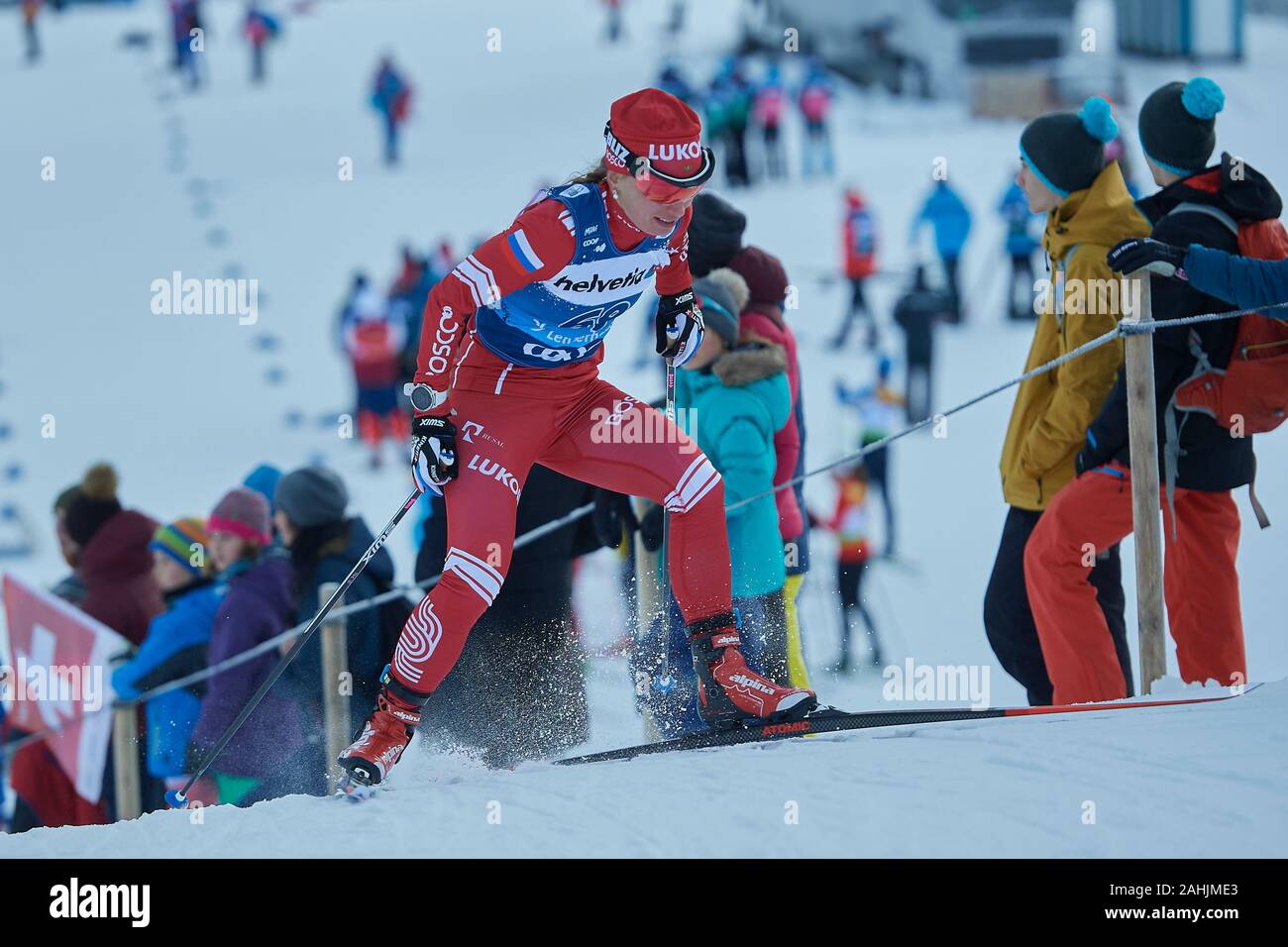 Lenzerheide, Schweiz, 29. Dezember 2019. Diana Golovan bei der Sprint Qualifikation am FIS Langlauf Weltcup Tour de Ski Lenzerheide 2019 in Lenzerheid Foto Stock