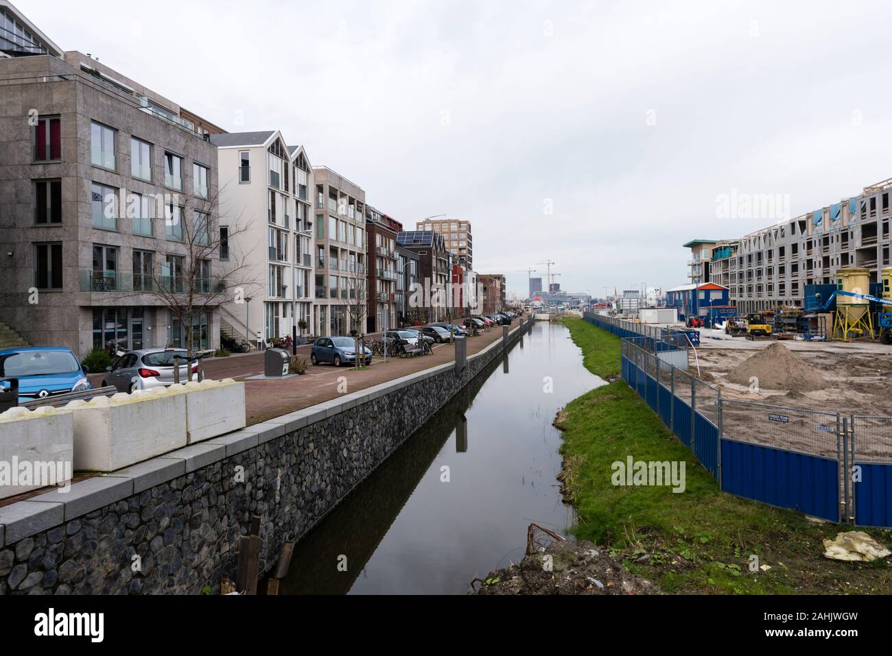 Edifici residenziali in costruzione a Houthavens, una nuova costruzione zona di Amsterdam. Foto Stock