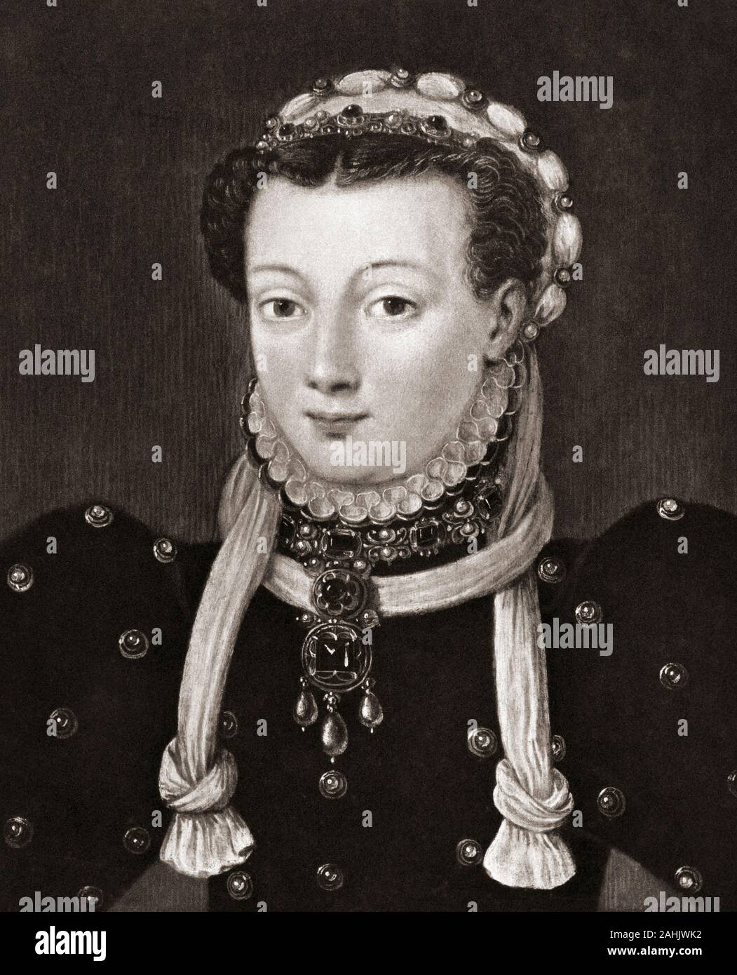 Anna van Egmont, 1533 - 1558, olandese nata la prima moglie di William il silenzioso, principe di Orange. Noto anche come Anna Van Buren. Foto Stock