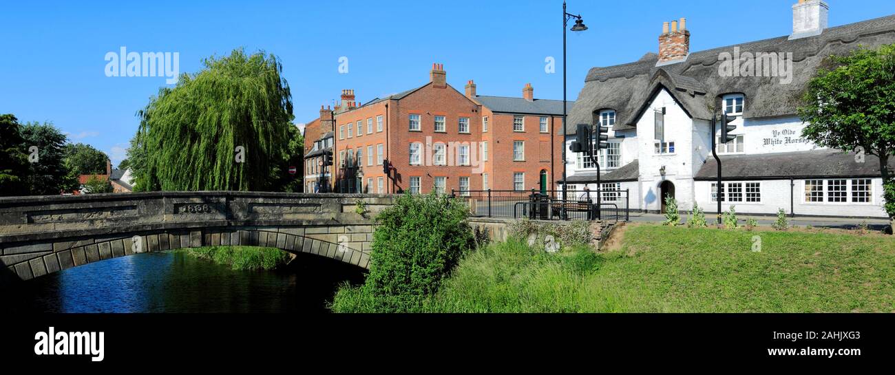 Estate, The Olde White Horse pub, Spalding città; Lincolnshire County; Inghilterra; Regno Unito Foto Stock