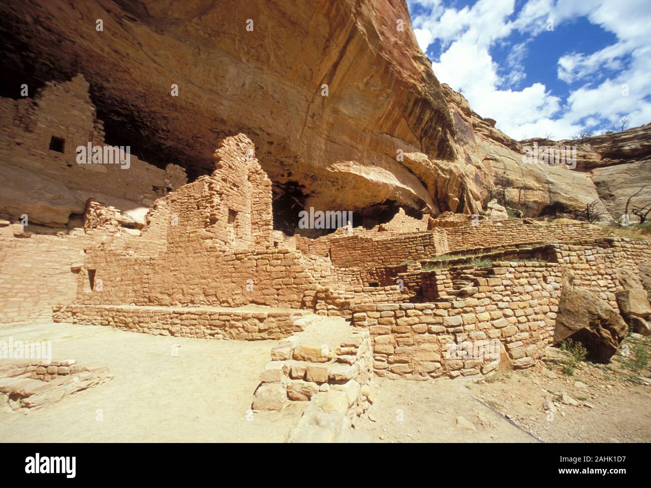 Casa lunga, Mesa Verde, Colorado Foto Stock