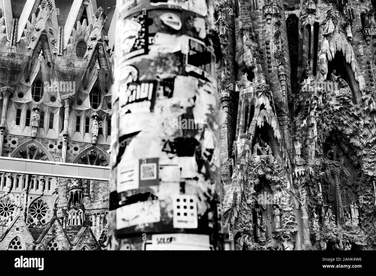 La Sagrada Familia di Barcellona, Spagna. Foto Stock