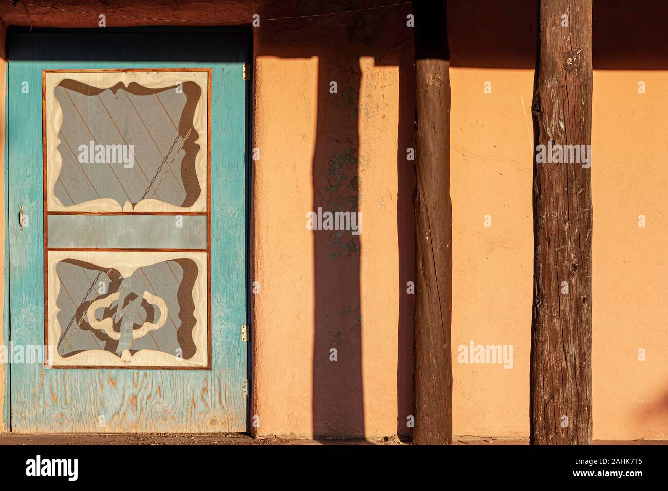 Porta e posti, Kozlowski nel suo ranch e stazione dello stadio, Pecos National Historical Park, Pecos, Nuovo Messico USA Foto Stock