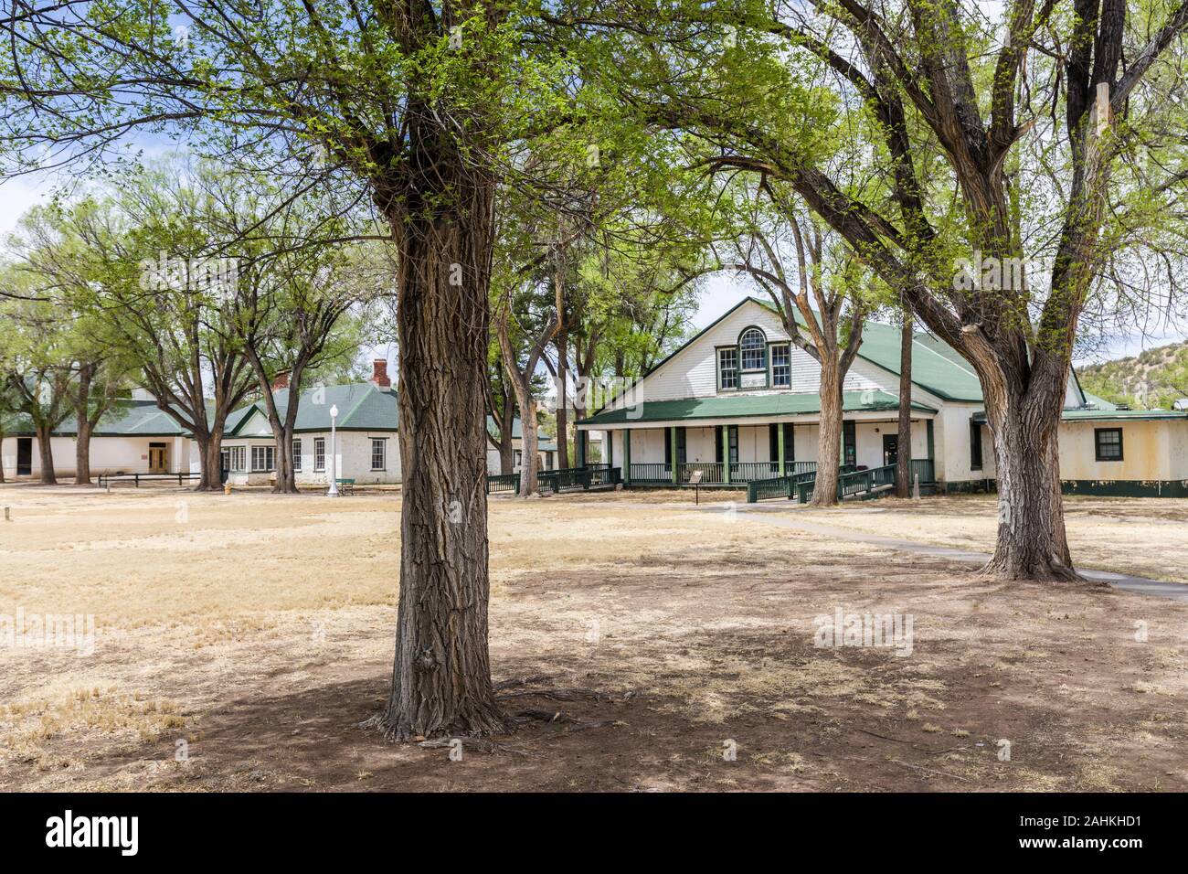 Ufficiale di quarti e parata a terra, Fort Stanton, Nuovo Messico, STATI UNITI D'AMERICA Foto Stock