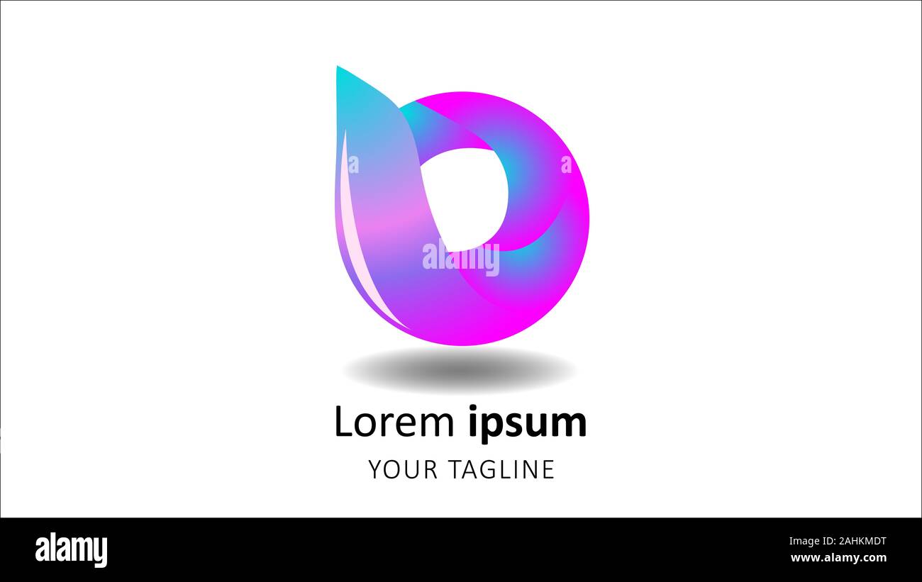 Logo design b e l'icona illustrazione vettore di simbolo Foto Stock