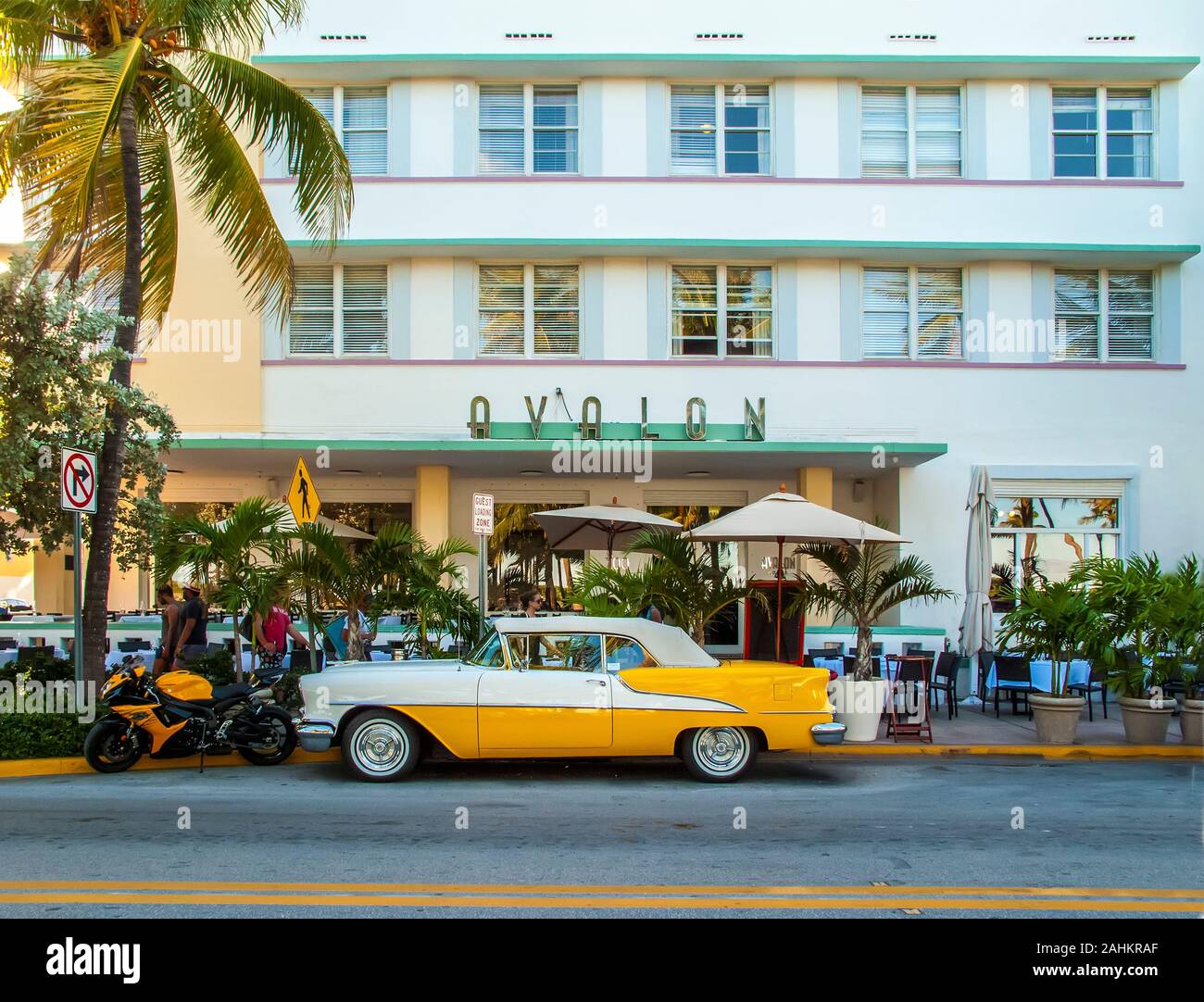 South Beach, Miami, Florida, Stati Uniti d'America Foto Stock