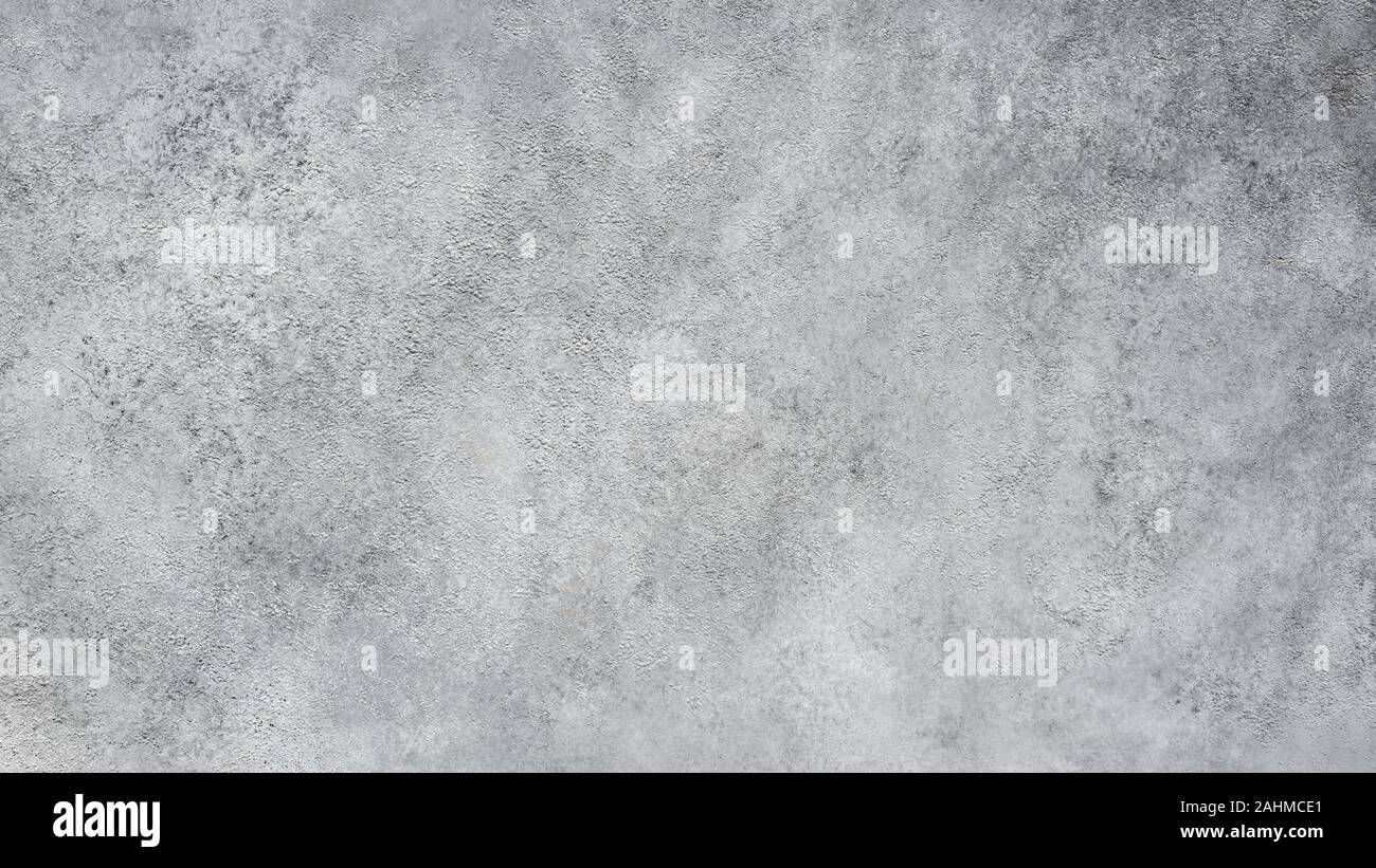 Vecchio grungy texture, cemento grigio o parete di cemento. Un banner o un orientamento video 16:9 Foto Stock