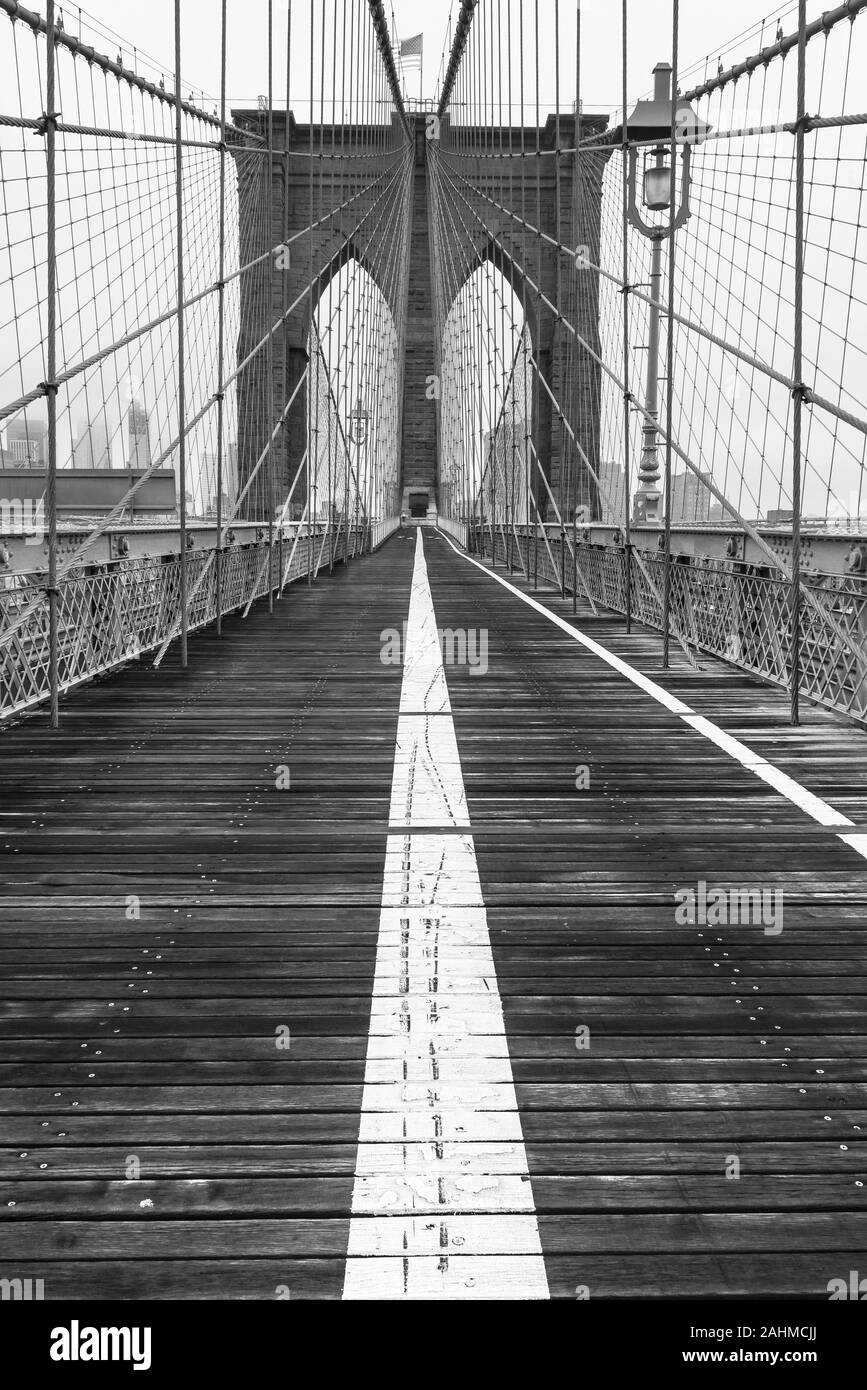 Una magnifica vista del Ponte di Brooklyn, New York City Foto Stock