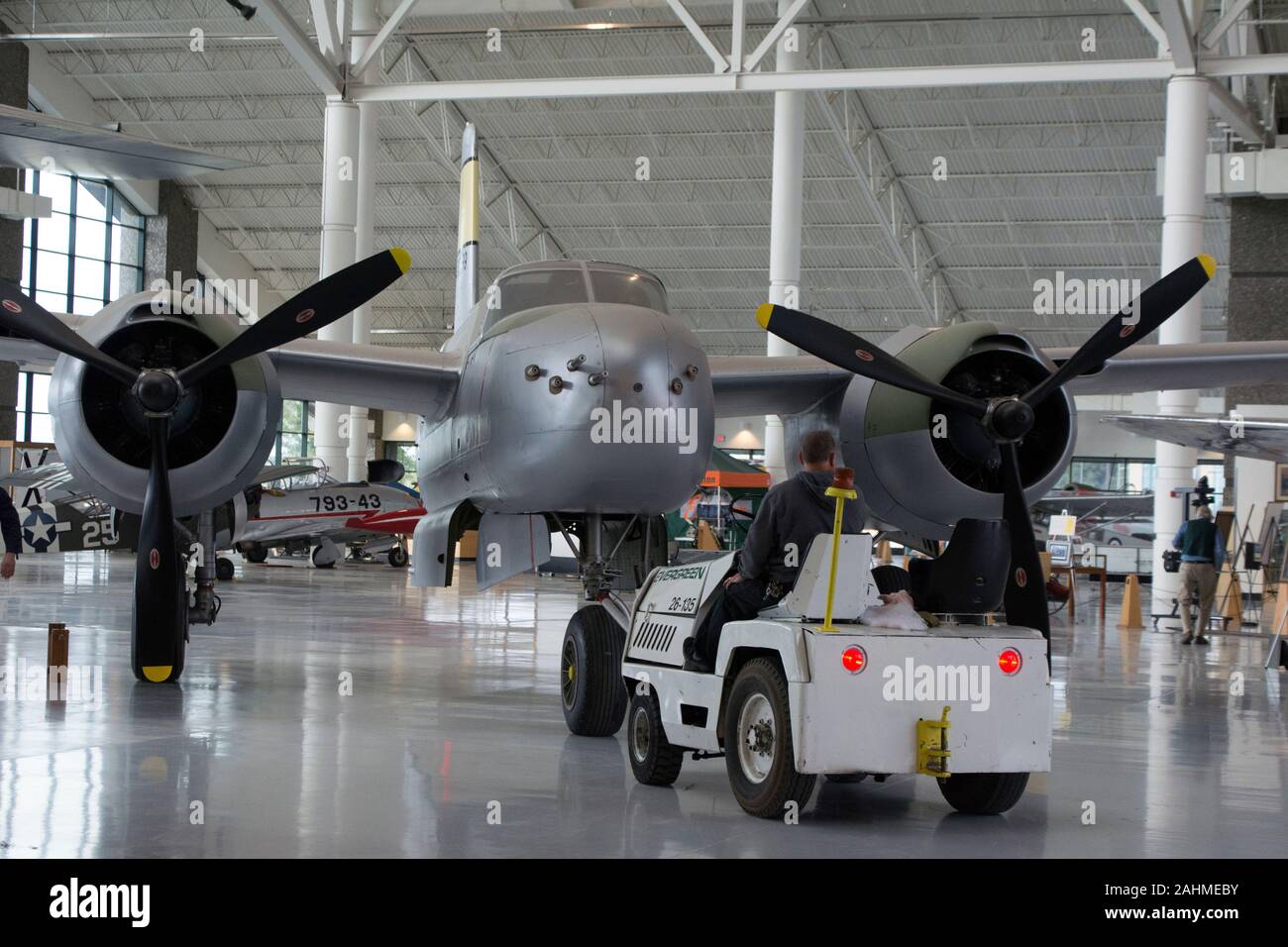 Douglas A-26C Invader all'Evergreen Aviation and Space Museum in Oregon Foto Stock