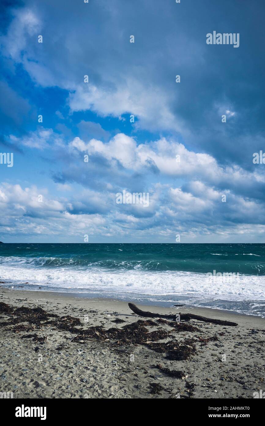 La spiaggia e la baia di Douglas, Isola di Man Foto Stock