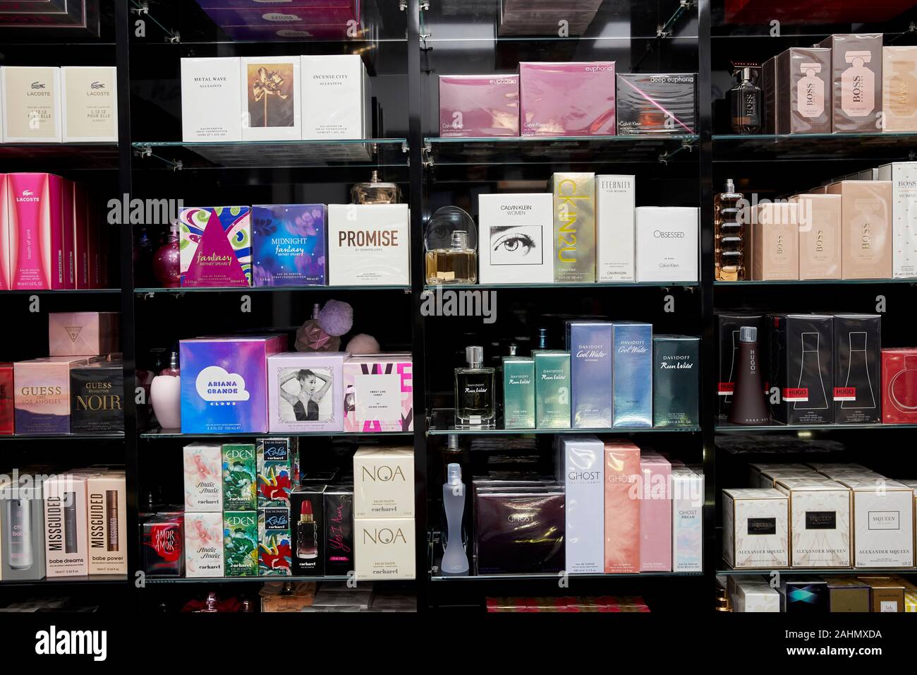 La fragranza si apre il negozio in uscita di Lowry a MediaCity, Salford Quays. Foto Stock