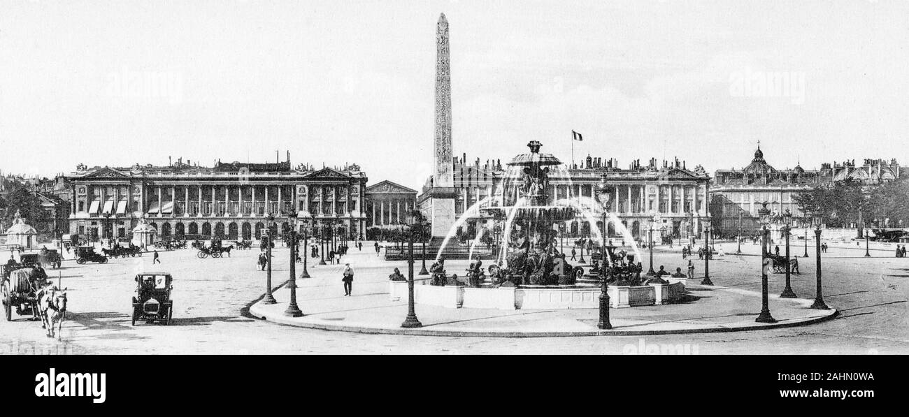 Place de la Concorde, Paris, Francia, primi 1900s Foto Stock