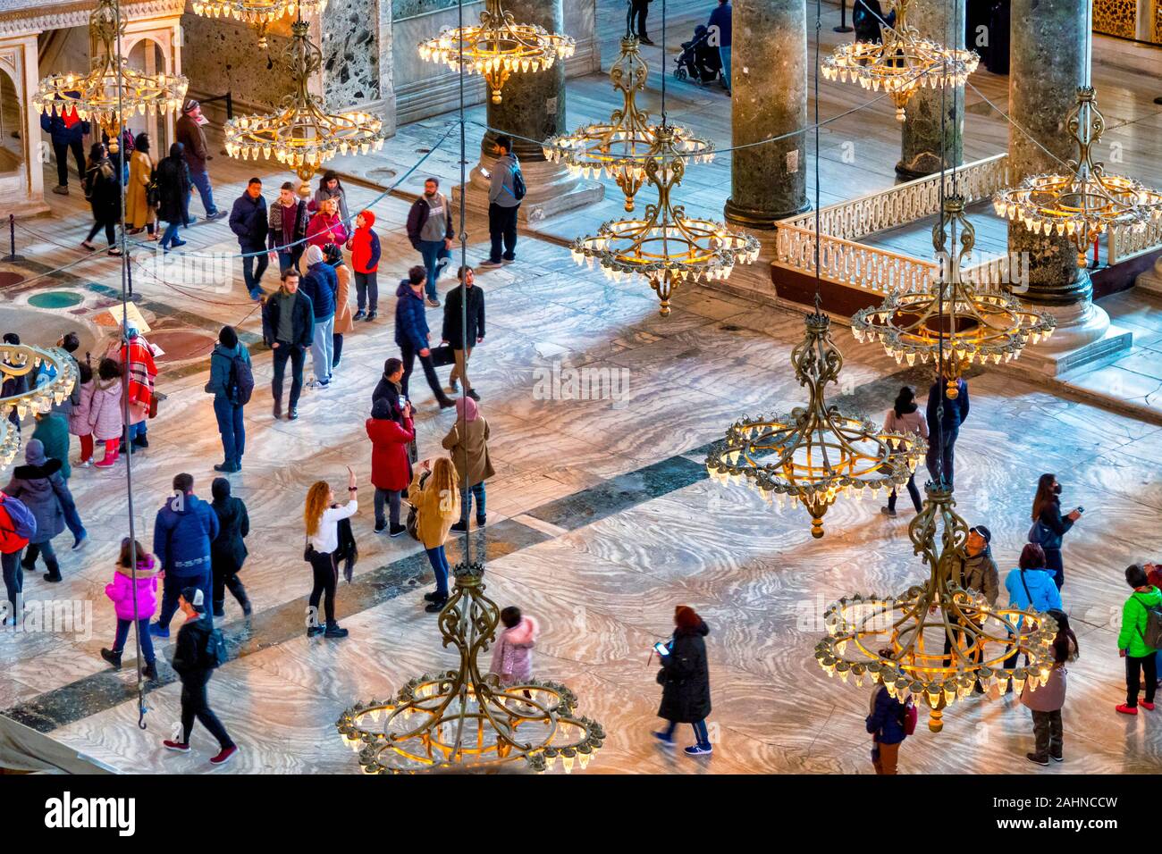 Interno di Hagia Sophia, Istanbul, Turchia Foto Stock