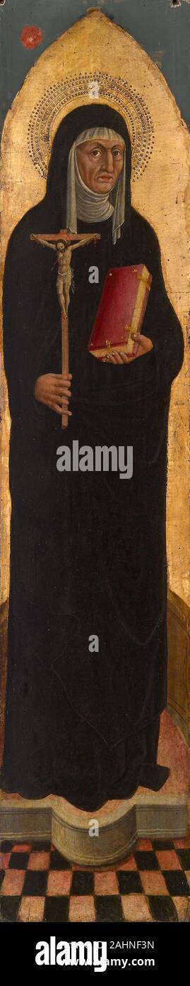 Scuola veneziana. Santa Monica da un Agostiniano pala d altare. 1450-1475. Venezia. Tempera e olio su pannello Foto Stock