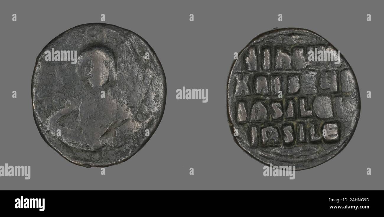 Bizantina. Anonimo Follis (moneta). 976 AD-1028. Istanbul. Bronzo Foto Stock