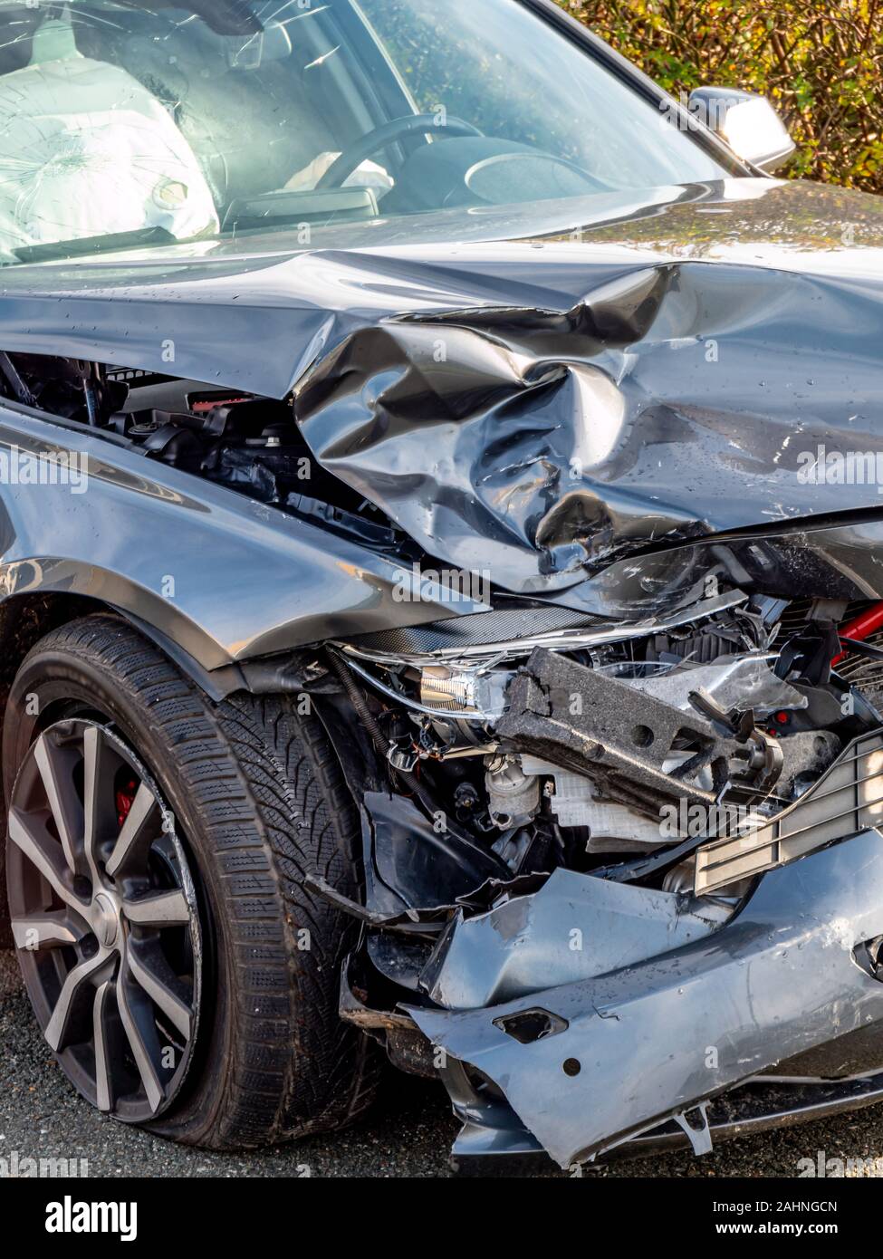 Rotture di incidente auto dopo un incidente di traffico Foto Stock