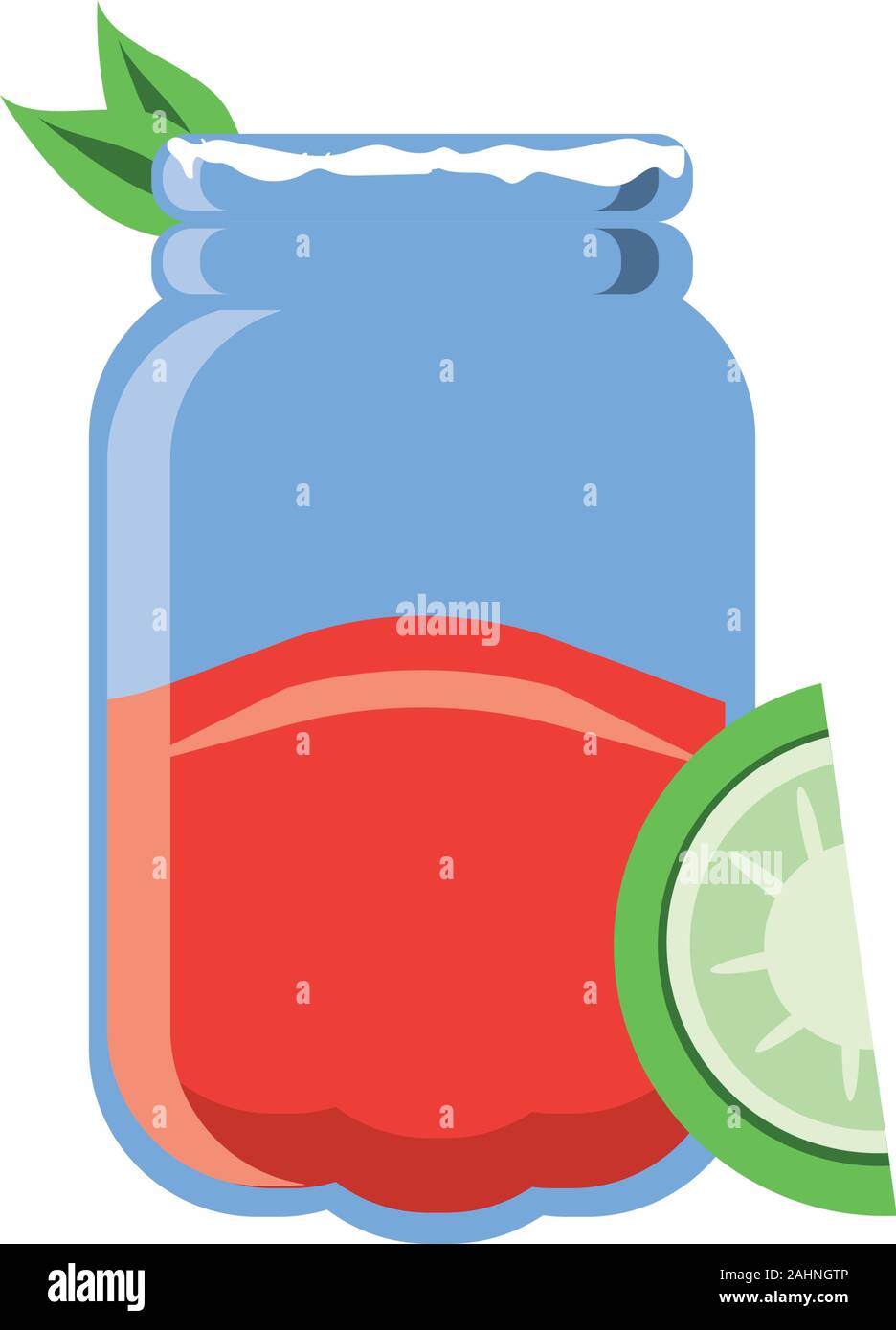 Vetro con limone e bere su sfondo bianco illustrazione vettoriale design Illustrazione Vettoriale