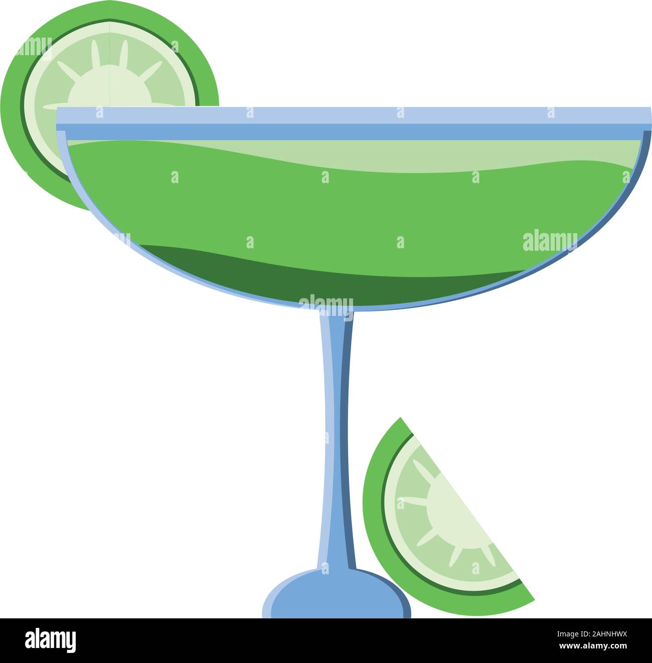 Vetro con limone e bere su sfondo bianco illustrazione vettoriale design Illustrazione Vettoriale