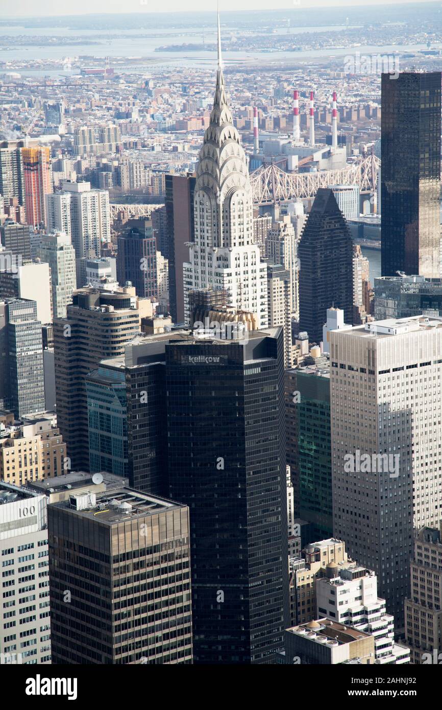 Il Chrysler Building si trova nella baia della tartaruga quartiere sulla East Side di Manhattan, New York New York, Stati Uniti d'America Foto Stock