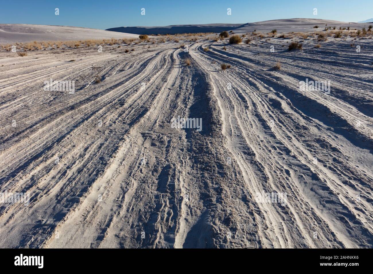 Schemi di evaporazione del gesso, White Sands National Park Foto Stock