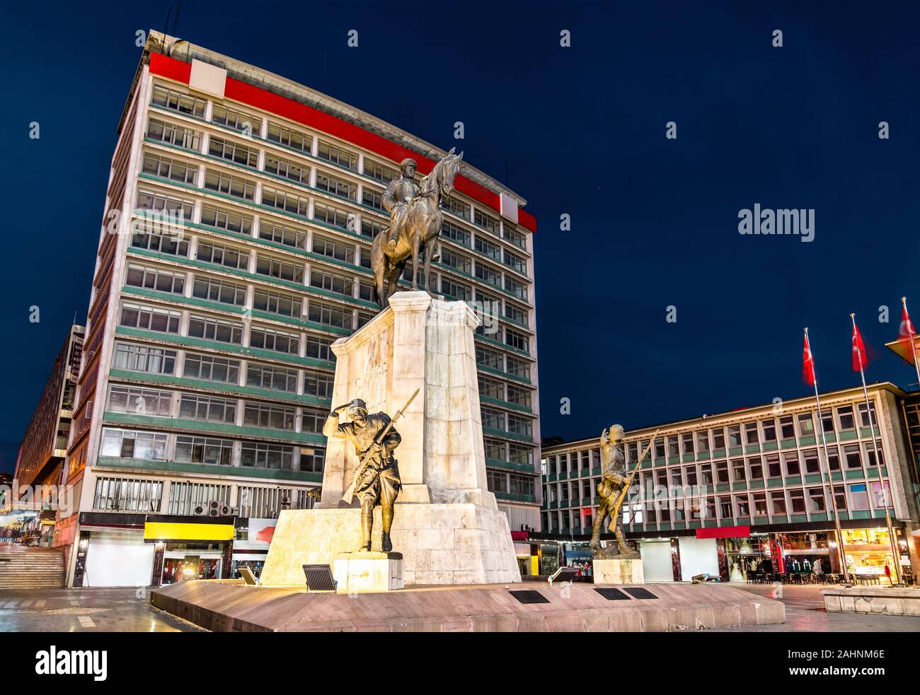 Statua di Mustafa Kemal Ataturk ad Ankara, Turchia Foto Stock