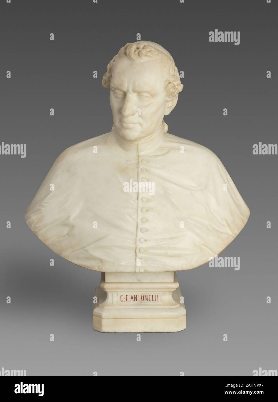 Jean Baptiste Clésinger, chiamato Auguste. Busto del Cardinale Giacomo Antonelli. 1859. La Francia. Il marmo Foto Stock