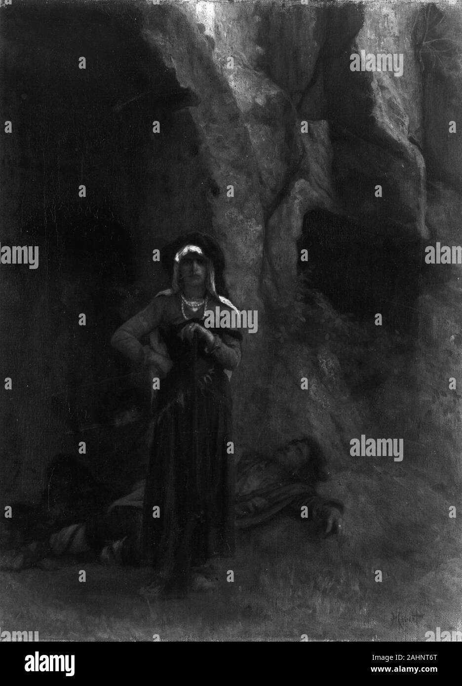 Antoine Auguste Ernest Hébert. In guardia. 1860-1870. La Francia. Olio su tela Foto Stock