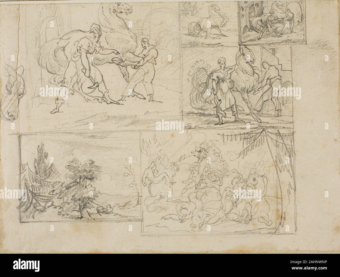 Jean Louis Andr Th odore G ricault Tre Studi Con Schizzi Di Un jean-louis-andr-th-odore-g-ricault-tre-studi-con-schizzi-di-un