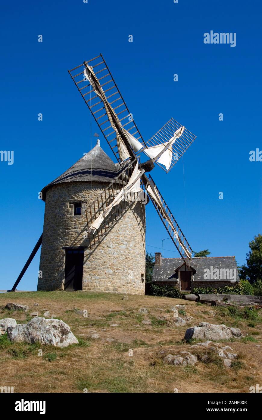 Frankreich, Bretagne, Mont-Dol, Muehle, Windmuehle Foto Stock