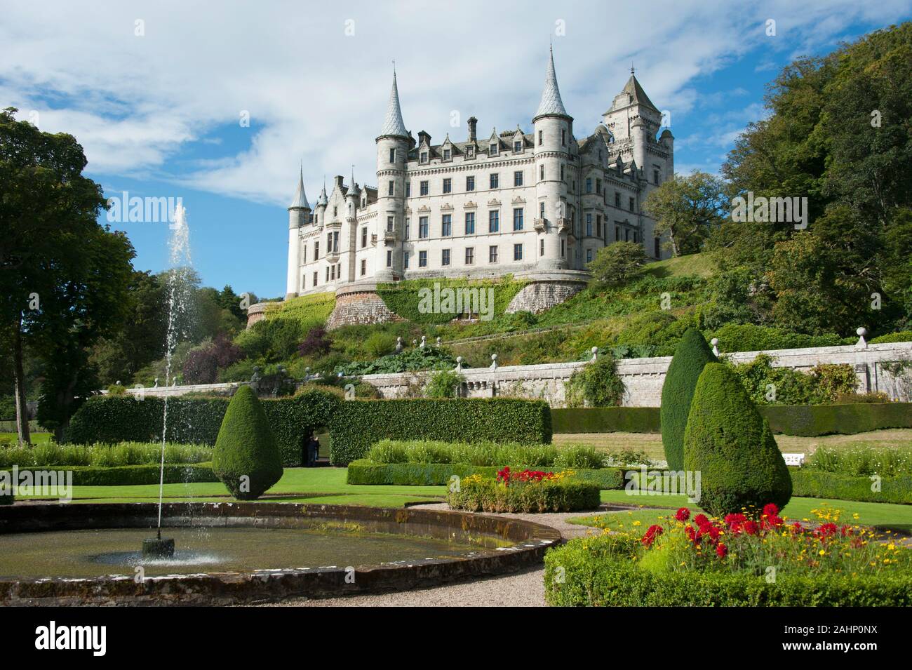 Schloss Dunrobin, Highland, Schottland, Grossbritannien, Europa / Dunrobin Castle, Sitz der Familie des Duca di Sutherland Foto Stock