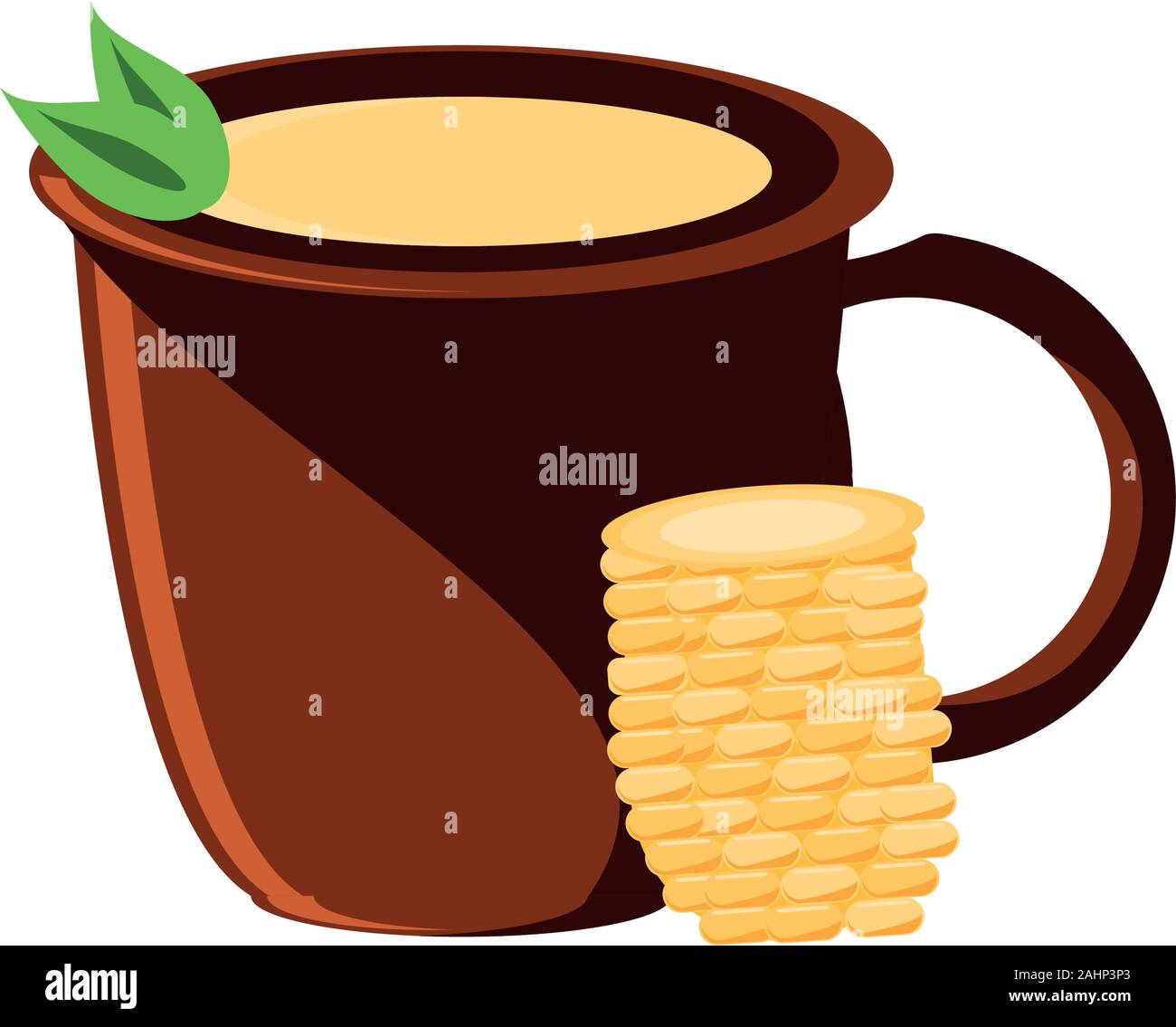 Vetro con ananas e paglia bere illustrazione vettoriale design Illustrazione Vettoriale