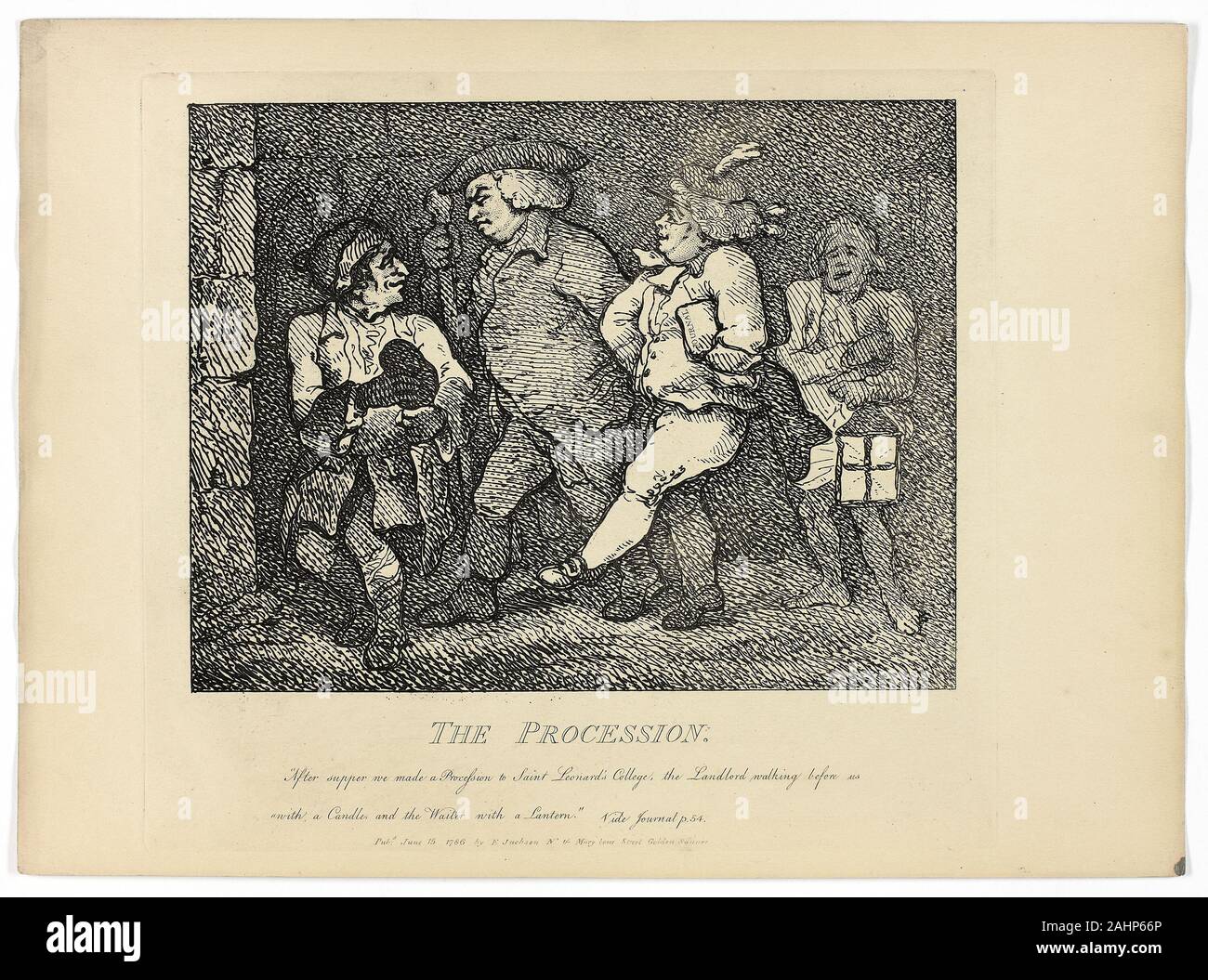 Thomas Rowlandson. La processione, da Boswell's Tour delle Ebridi. 1786. In Inghilterra. Incisione su carta Foto Stock