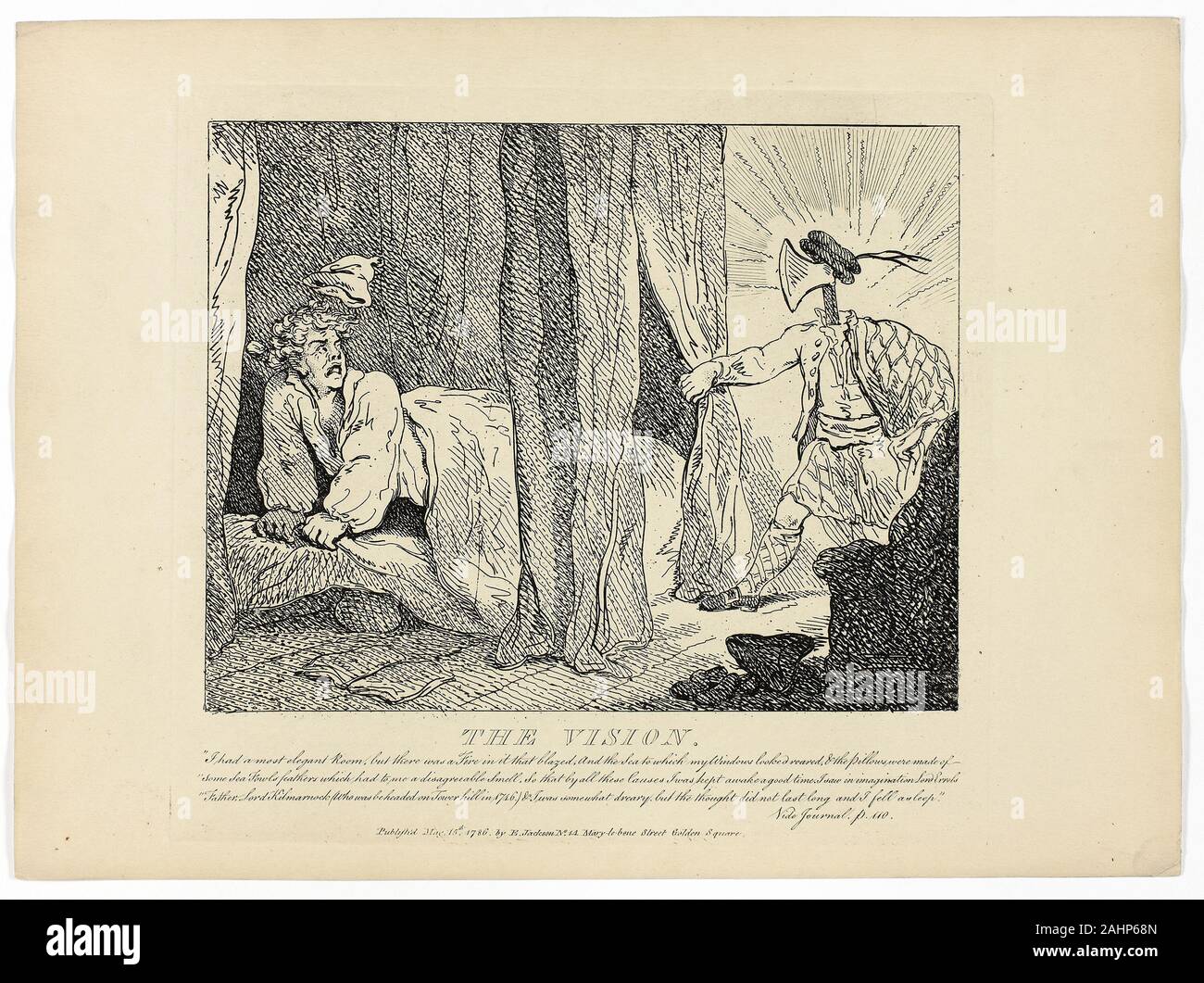 Thomas Rowlandson. La visione da Boswell's Tour delle Ebridi. 1786. In Inghilterra. Incisione su carta Foto Stock