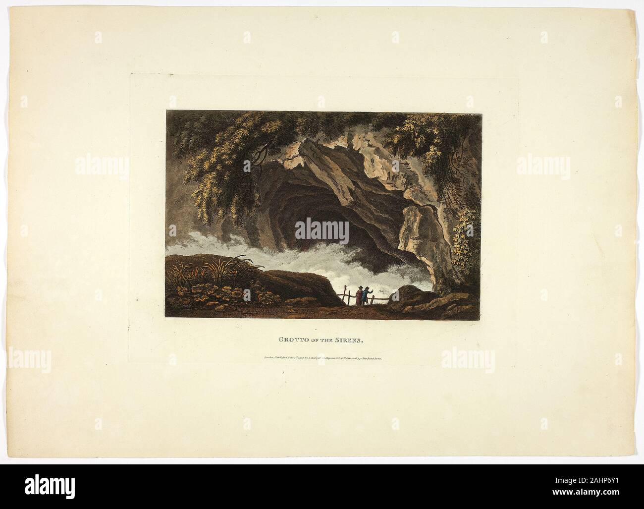 M. Dubourg. La Grotta delle Sirene, piastra trenta dalle rovine di Roma. 1798. In Inghilterra. Colorate a mano la puntasecca su carta Foto Stock