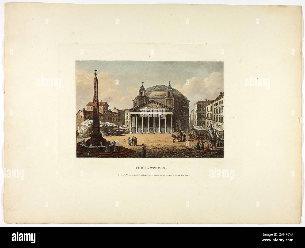 M. Dubourg. Il Pantheon, piastra di venti-sei dalle rovine di Roma. 1798. In Inghilterra. Colorate a mano la puntasecca su carta Foto Stock