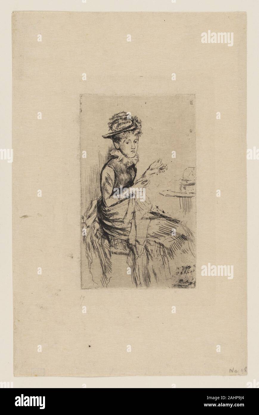 James McNeill Whistler. Tatting. 1874. Stati Uniti. Attacco con fallo di mordere in inchiostro nero sulla crema di carta giapponese Foto Stock